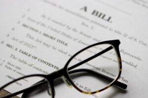 Legislation Bill Treaty with glasses